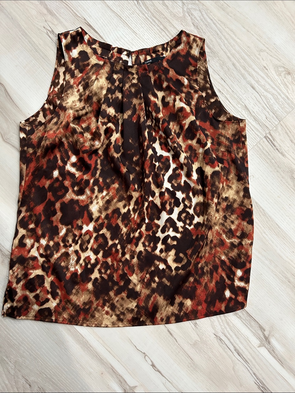 Chaus Brown Multi Animal Print Sleeveless Cami